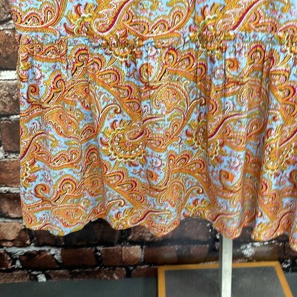 JW Anderson x Uniqlo Gather Dress Button Paisley Orange Blue Size Large L - Picture 7 of 16